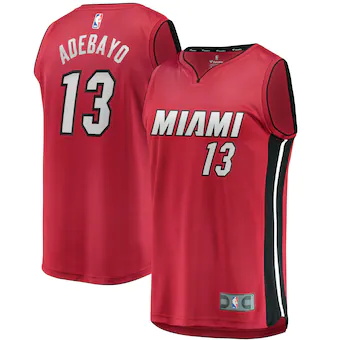 youth fanatics branded bam adebayo red miami heat fast-350